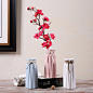 Hoatai Ceramic华达泰陶瓷，现代简约陶瓷花瓶，鲜花仿真花