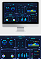 蓝色包图网大数据可视化分析统计网页界面