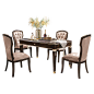 美式轻奢实木餐桌椅组合现代简约新中式饭桌家用吃饭桌子方桌饭桌-tmall.com天猫