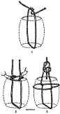 Use the Barrel Hitch to lift/carry jugs or barrels that are cylindrical.  Great for hauling water from the stream back to camp.: 