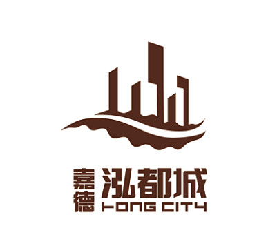 logo 房地产 视角错位