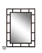TALMD新中式浴室壁挂镜 实木梳妆镜/玄关镜/试衣镜 梳妆镜子909-13