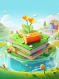 book of life free android app, in the style of lush landscape backgrounds, playful illustrative style, orange, qian xuan, photorealistic rendering, childlike innocence and charm, light aquamarine and blue, Ultra HD Picture , #id:0ba9fd5900e9fce9595d#