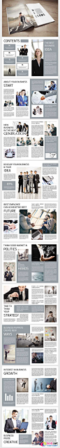 公司企业商业计划书画册模板 杂志排版 InDesign 下载