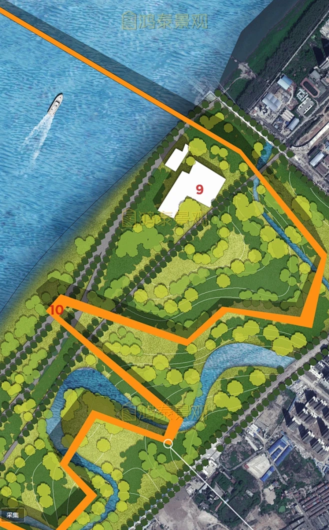 竞赛风景观PS总平面图建筑景观国际境外风滨河景观设计psd彩平图-淘宝网-花瓣网