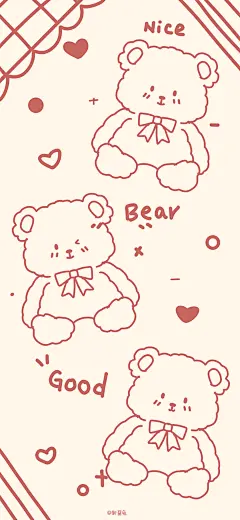 卡通 手机壁纸 小熊 cr：新酱兔