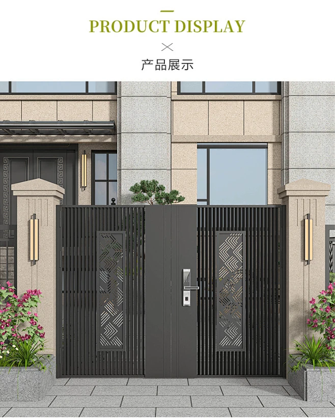 铁艺百叶门别墅户外大门不锈钢庭院门乡村进户门花园单双开铁门-淘宝网-花瓣网