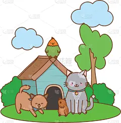 可爱的,宠物,幽默,卡通,纯种犬,肖像,狗,哺乳纲,小的,爱