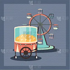摩天轮,可爱的,事件,表演者,模板,设计,刺激,度假,装饰