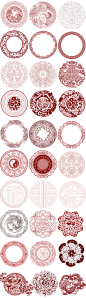 中国风底纹花纹团纹设计素材