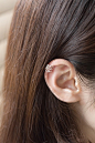 韩国代购女饰品925银时尚潮人个性骷髅手指无耳洞耳夹款耳环 单只-淘宝网