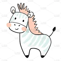 斑马宝宝可爱的印花套装。很酷的非洲动物