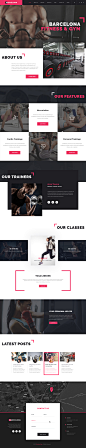 Barcelona - Theme for Fitness Gym and Fitness Centers : Barcelona is a clean, flat, pixel perfect and modern PSD template suitable for any type of Sport, Gym, Fitness Center, Health Clubs, Dance Studios and more. Barcelona is designed according to the lat