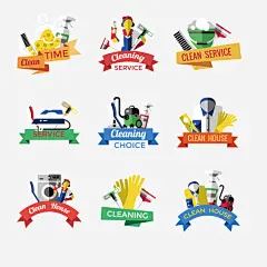 家庭生活用品图标 https://88ICON.com 厨房 胶皮手套 结局 洗衣机 吸尘器 矢量素材 矢量