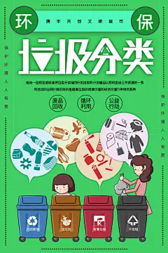 简约垃圾分类海报