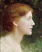 Sir Frank Bernard Dicksee – Portrait of Agnes Mallam (Mrs Edward Foster)
