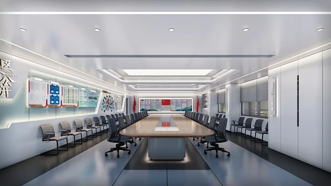 党建活动室文化空间设计（包含平面和空间设计）_闫瑞超_【68Design】-花瓣网