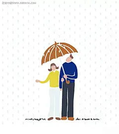 打雨伞的涂鸦男女时尚人物插画PSD分层素材|PSD素材|绘画设计|卡通人物|漫画人物|人物插画|手绘人物|水彩插画|PSD素材元旦素材|礼品素材 PSD素材|庆典素材 PSD素材|配景素材PSD素材(PSD)