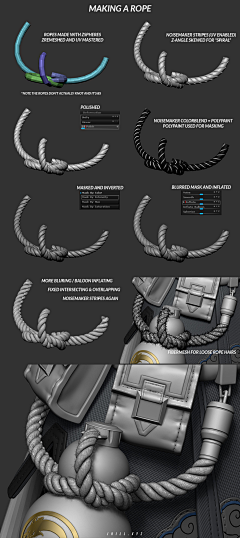 《阿豪》采集到ZBrush 模型制作方法