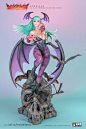 Morrigan - Darkstalkers Statue , Mufizal Mokhtar : Here is another piece i designed / sculpted/engineered for HMO collectibles. The eyes are anatomically structured with proper cornea to give a realistic illusion in the final piece. the head is printed us