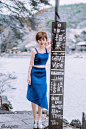 组图：毛晓彤发旅行美照 短发清新甜美 : 肆意徜徉在路上的毛晓彤别有一种清新、美丽、可爱。