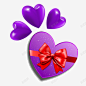 爱在情人节卡通紫色爱心装饰 设计图片 免费下载 页面网页 平面电商 创意素材