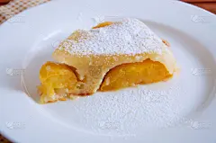 桃,果馅奶酥卷,焦糖,研磨食品,糖,点心派,水平画幅,蛋糕,烘焙糕点,夏天