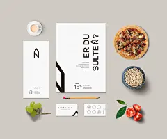 企业办公名片文件西餐厅品牌VI样机