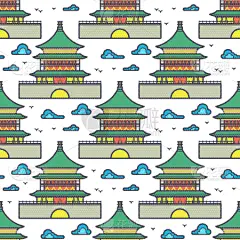 亚洲,传统,房屋,四方连续纹样,华丽的,花朵,壁纸,装饰