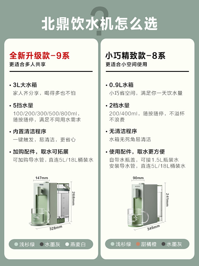 北鼎即热式饮水机智能加热饮水机家用小型台...
