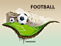 手绘足球 足球比赛 土立方 插图插画设计AI 矢量素材 插图/插画