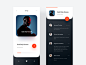 Albums & Comment Page comment player music typography minimal app modern interactive design ui layout clean