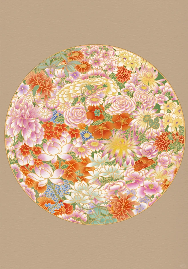 中国传统纹样百花图原创设计-花瓣网