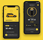 Car parking app by KisHorể Sv #uidesign #yellow #webdesign