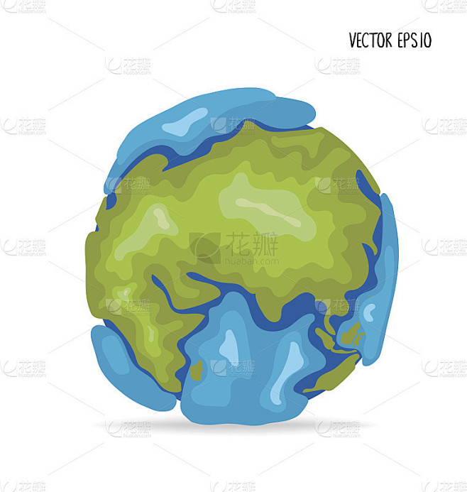 地球。矢量插图。