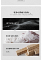 广巢 别墅床主卧真皮大床黑色方格子意式高端拉点皮床 Onda昂达床-tmall.com天猫