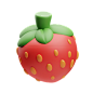 Strawberry 3D Illustration