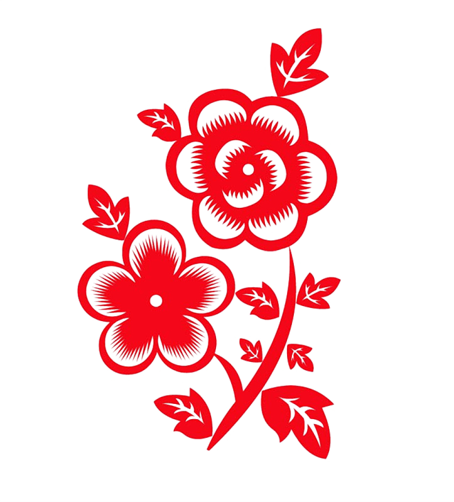 花植物花朵剪纸