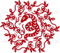中国剪纸蛇2013年春节
