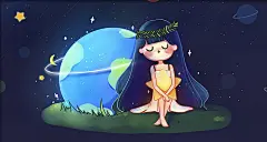 地球日插画宣传海报促销微信手机配图环保公益手绘psd设计素材-淘宝网