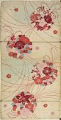 These beautiful prints are salesman's samples of kimono cloth designs. Salespeople would bring these pieces to kimono makers in order to showcase the different patterns available. With its origins as: 