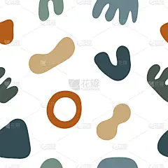 抽象涂鸦无缝图案适用于纺织、服装袋或t恤印花、墙纸、包装等设计