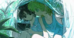 躲雨的小孩 - 小红书
