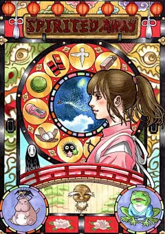 慕夏对日本的漫画影响非常深远，这组日本插画师 Takumi 画​​​​的宫崎骏动画人物，就是在向慕夏的经典作品黄道十二宫》致敬 ​​​​