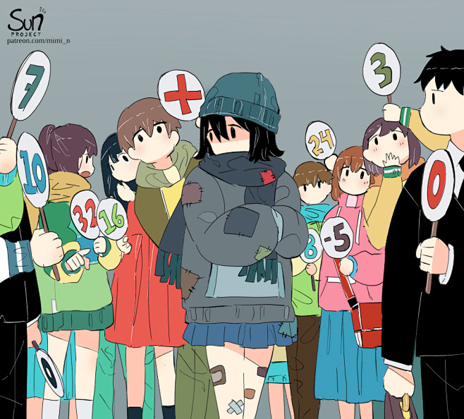 mimi n are creating sun project - anime art | patreon : become a