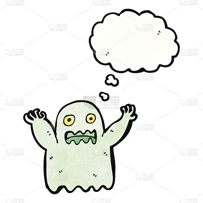 卡通令人毛骨悚然的鬼