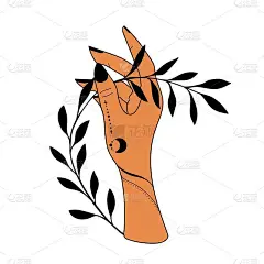 手绘与魔术符号，魔术占星符号矢量插图。可以使用纹身设计，神秘神秘的符号。