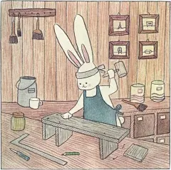 韩国插画家Lapinfee的小兔子 插画艺术--创意图库