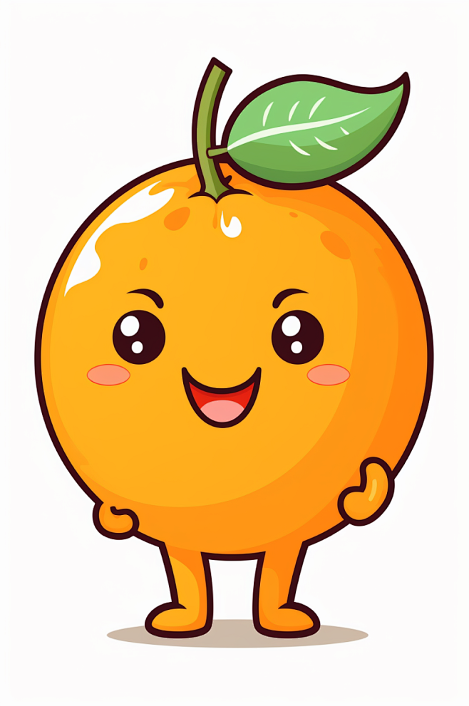 15:36:47ai数字艺术拟人卡通橘子水果插画