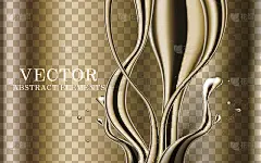 金色的动态液体